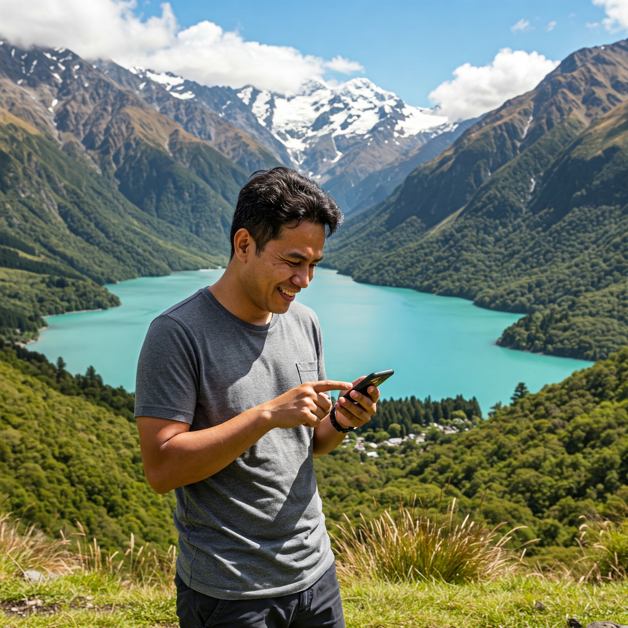 Man sending money from New Zealand to Malaysia with KlickEx